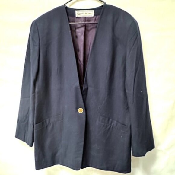 EVAN PICONE Blue Blazer Jacket Size Medium - Picture 5 of 5